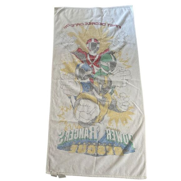 Power Rangers Lightspeed Rescue VTG Beach Towel 26" x 51" Retro Nostalgia‎ - Picture 2 of 8